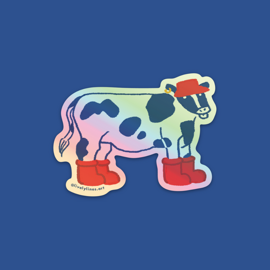Hype Cow Holographic Sticker