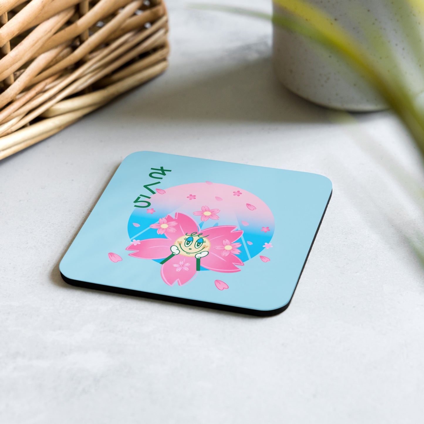 Sakura Cork-back coaster