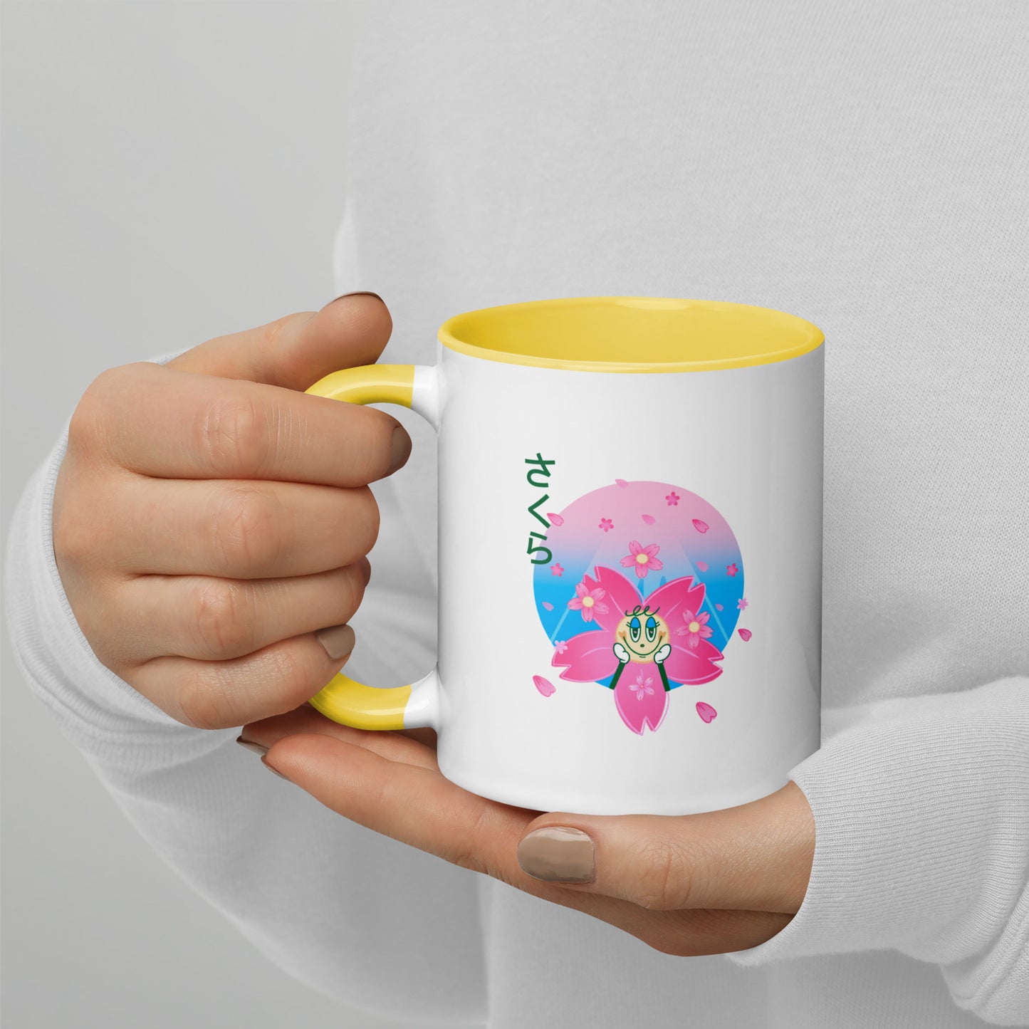 Sakura Mug with Color Inside