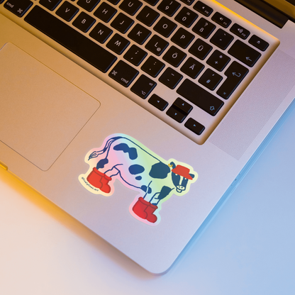 Hype Cow Holographic Sticker