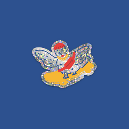 Hype Chicken Glitter Sticker