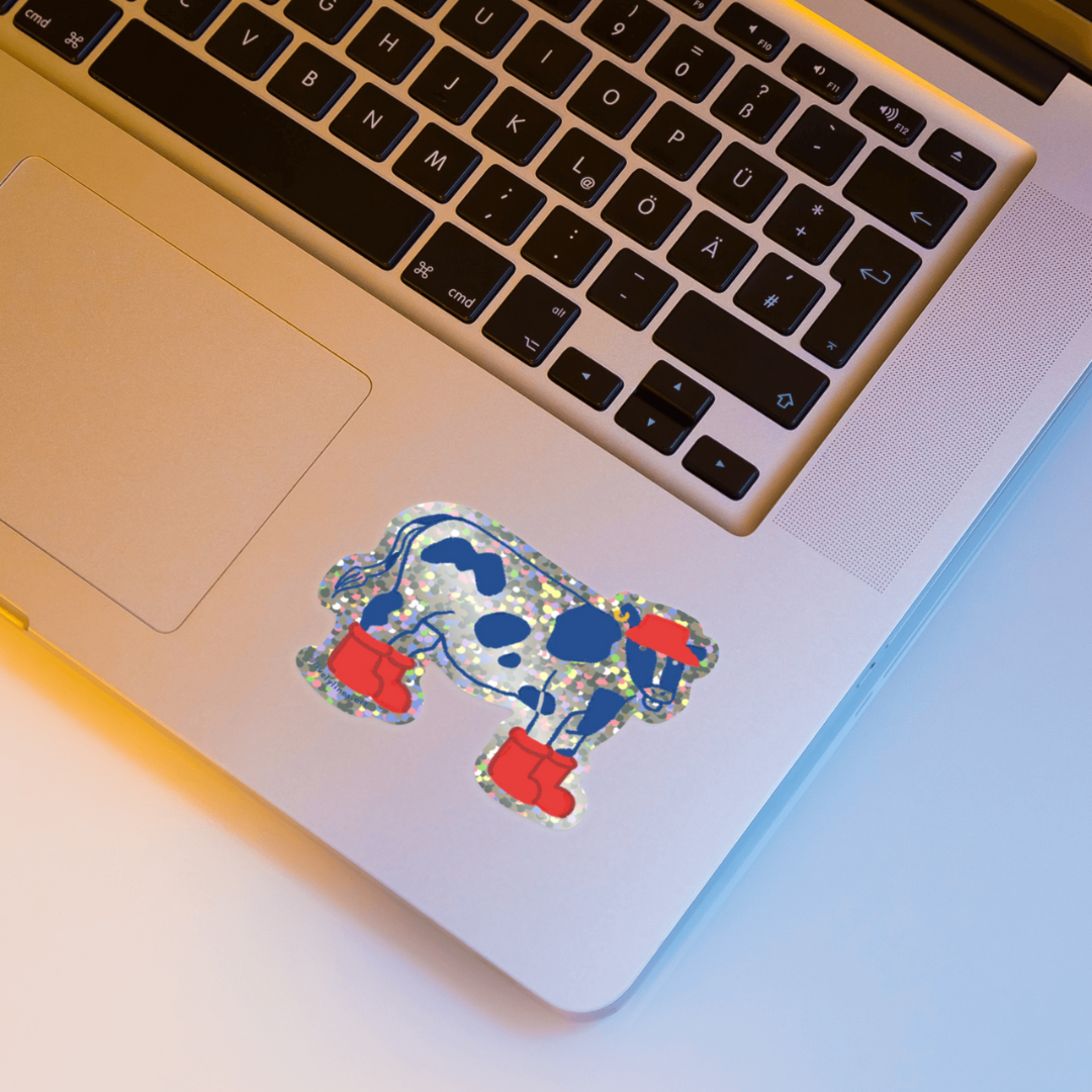 Hype Cow Glitter Sticker