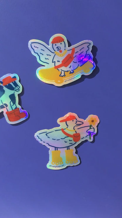 Hype Cow Holographic Sticker